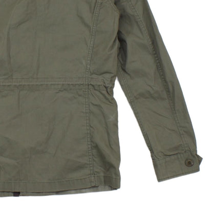 Mens Military Jacket Patch Full Zip Cotton