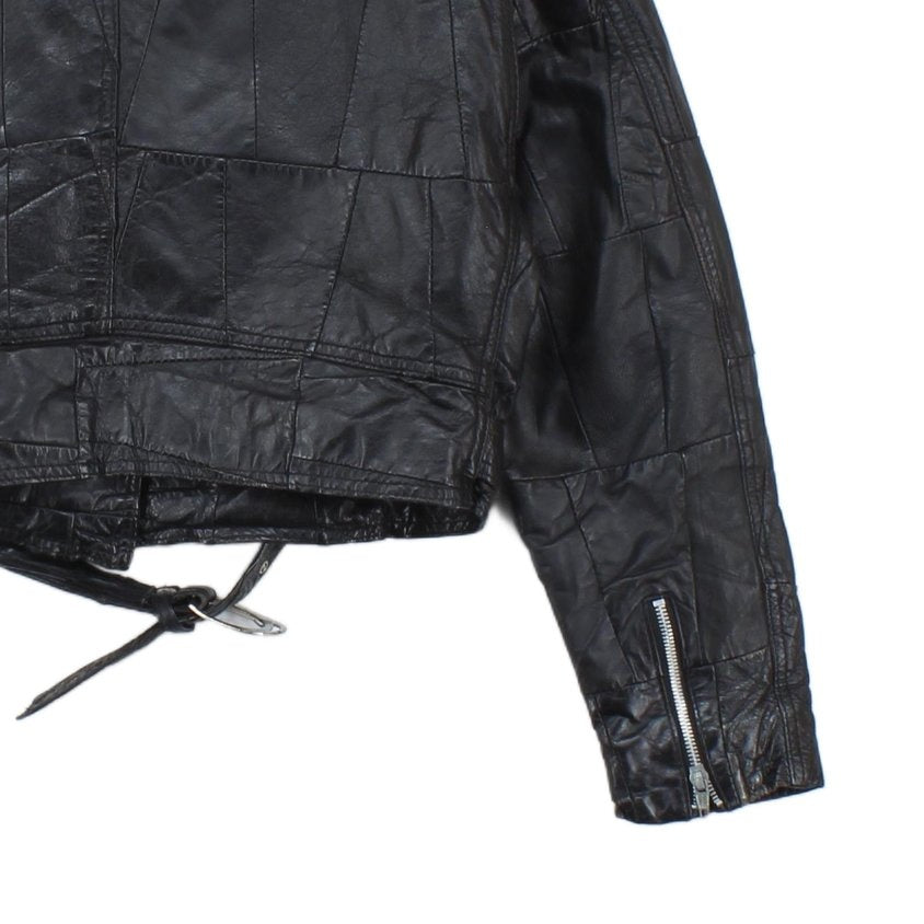 Womens Leather Jacket Biker Motorcycle