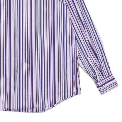 Mens Striped Shirt Made In Italy Long Sleeve Cotton