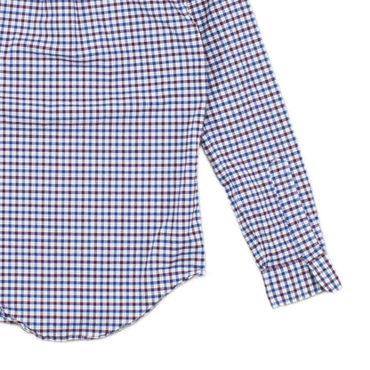 Mens Shirt Check Button Up Slim Fit
