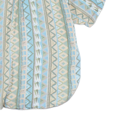 Mens Viscose Patterned Shirt Short Sleeve