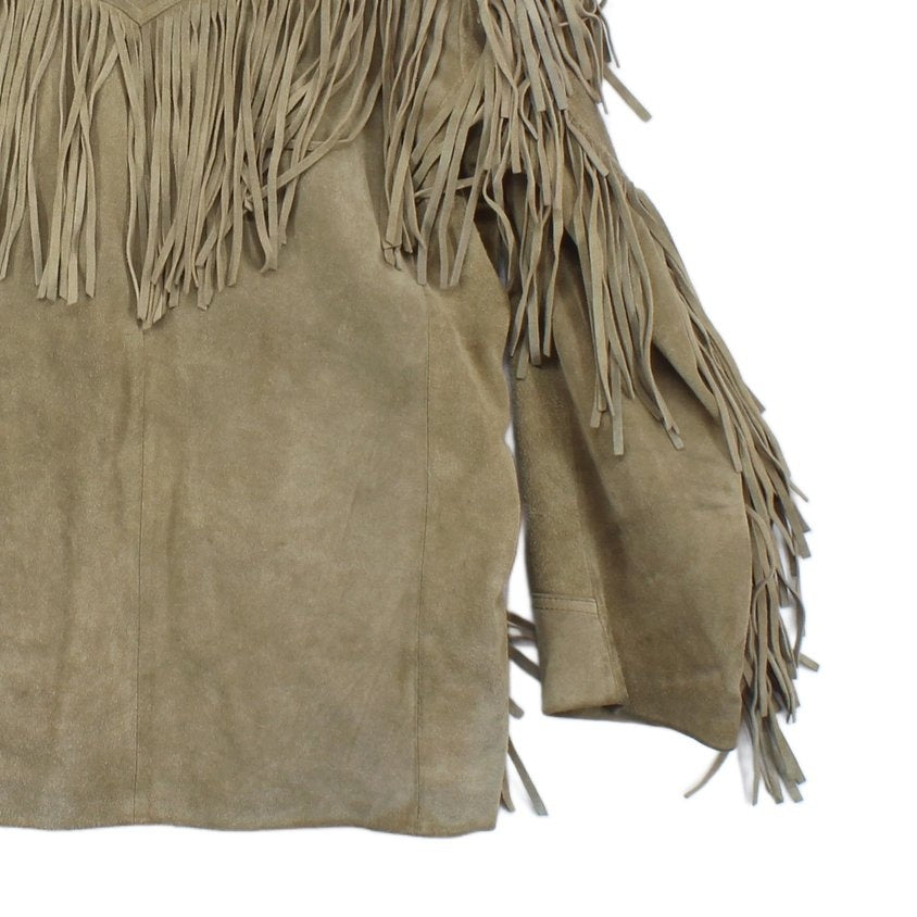 Mens Leather Fringe Jacket Western