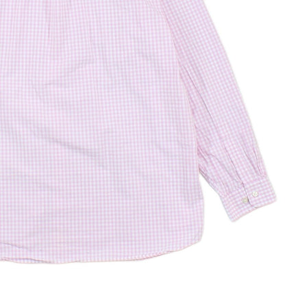 Mens Check Shirt Button Up Long Sleeve Cotton