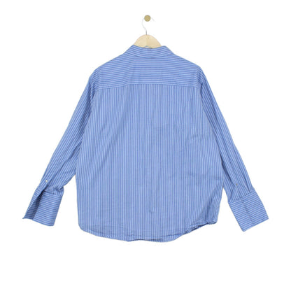 Mens Striped Shirt Regular Fit Cufflink