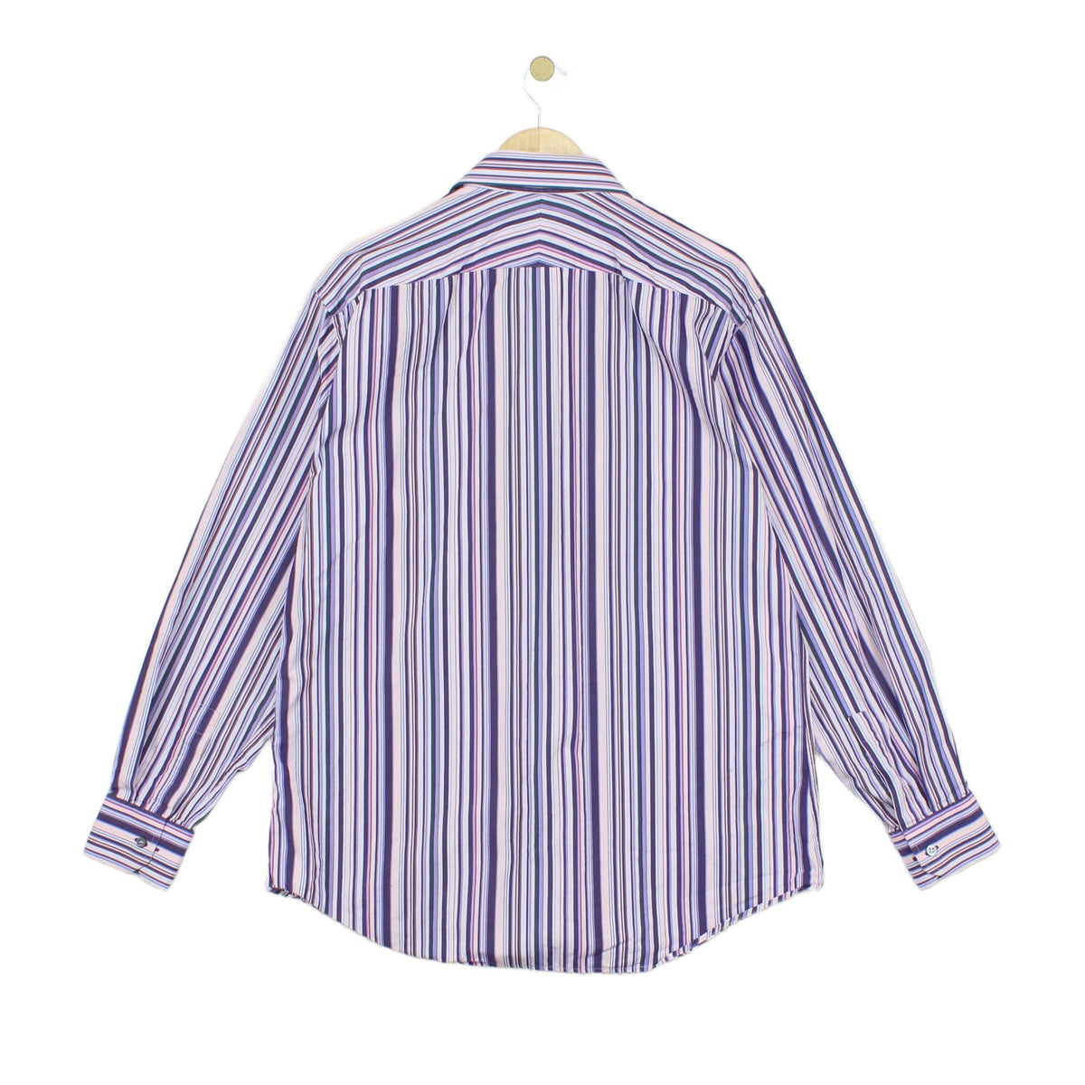 Mens Striped Shirt Made In Italy Long Sleeve Cotton