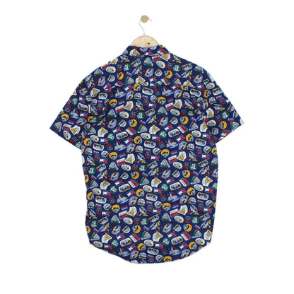 Mens Shirt Slim Fit Short Sleeve Patterned
