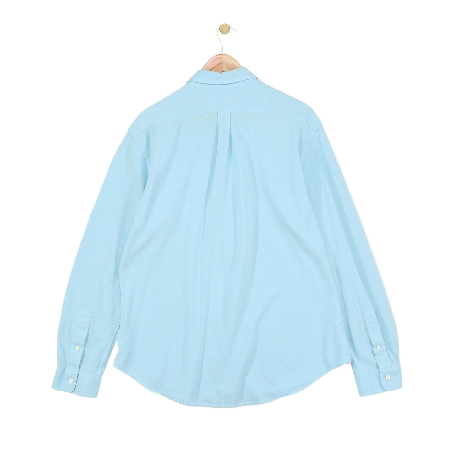 Mens Knit Shirt Button Up Long Sleeve Cotton