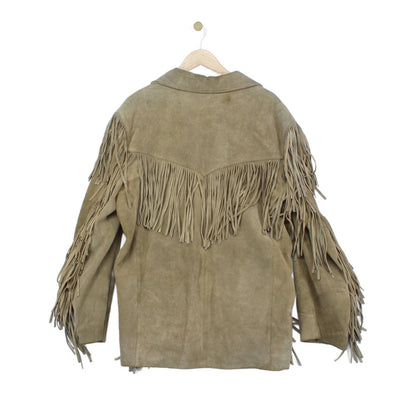 Mens Leather Fringe Jacket Western