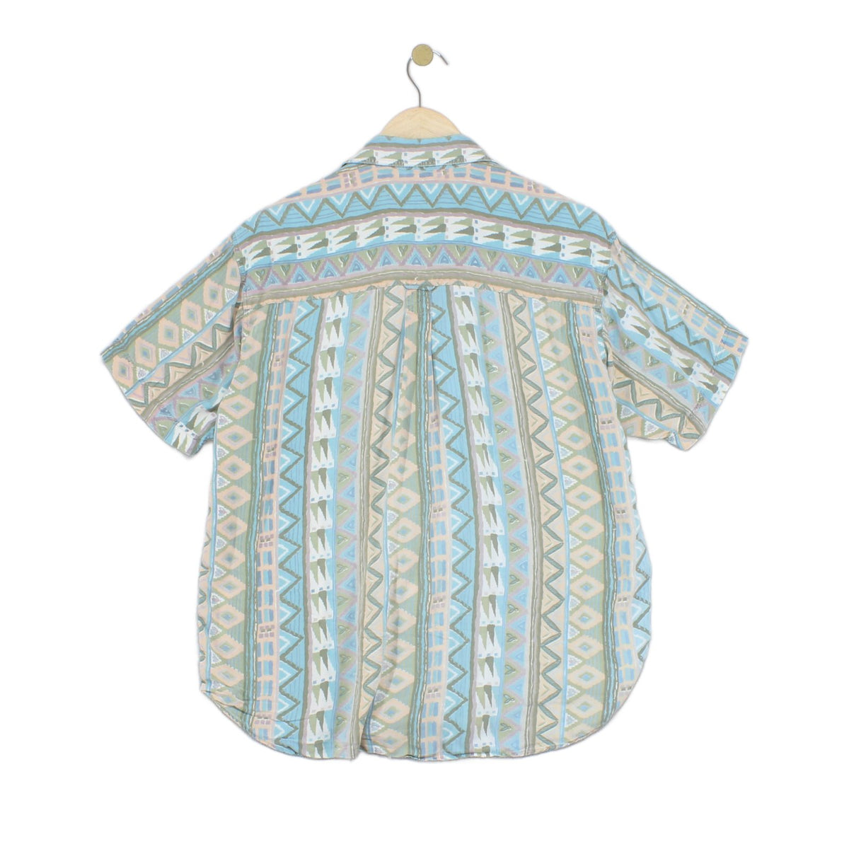 Mens Viscose Patterned Shirt Short Sleeve