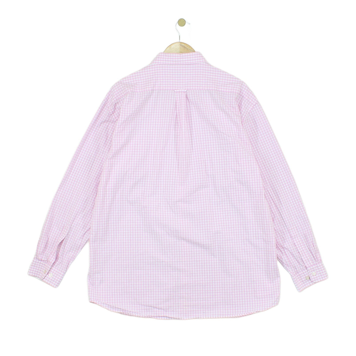 Mens Check Shirt Button Up Long Sleeve Cotton