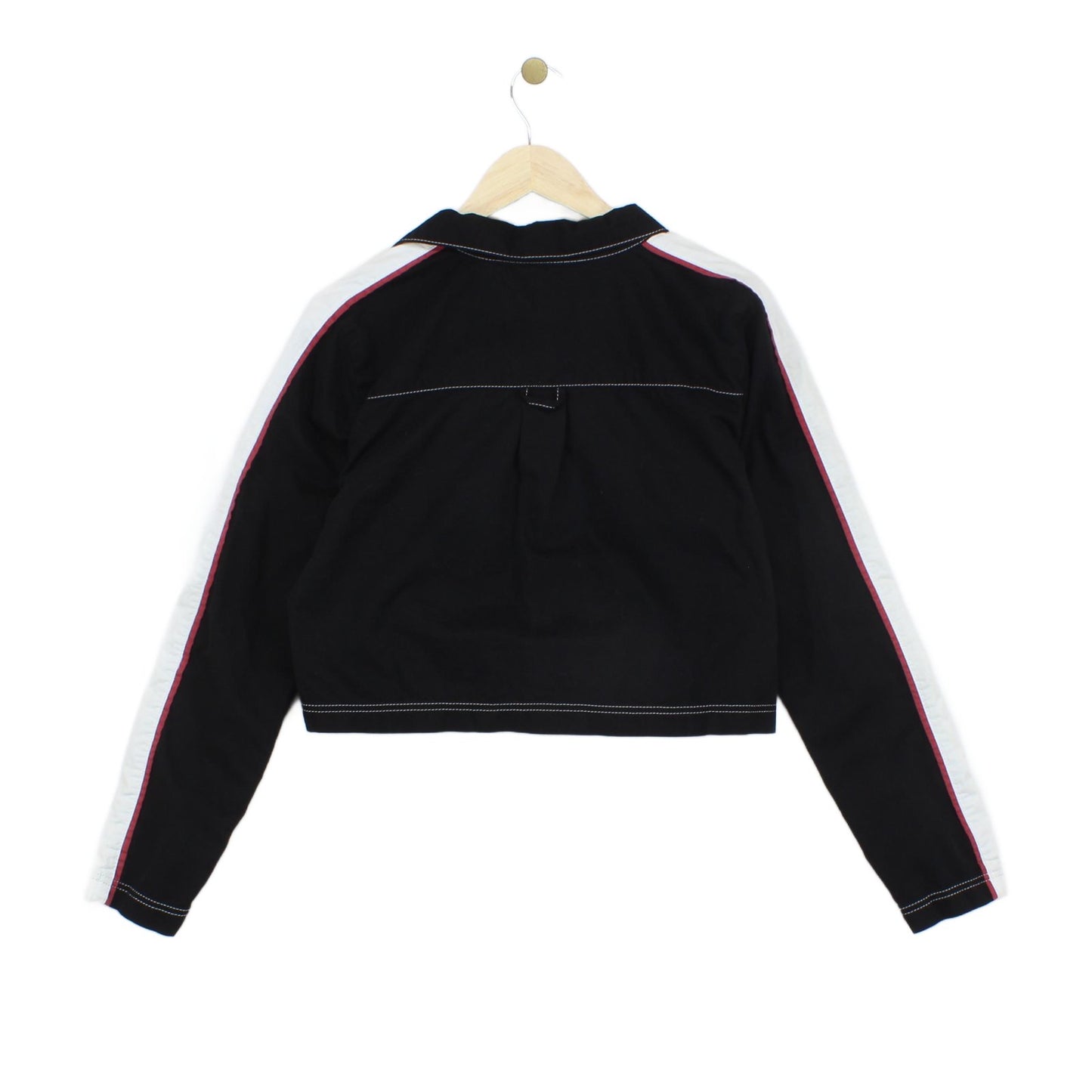 Womens 1/4 Zip Jacket Long Sleeve Cropped