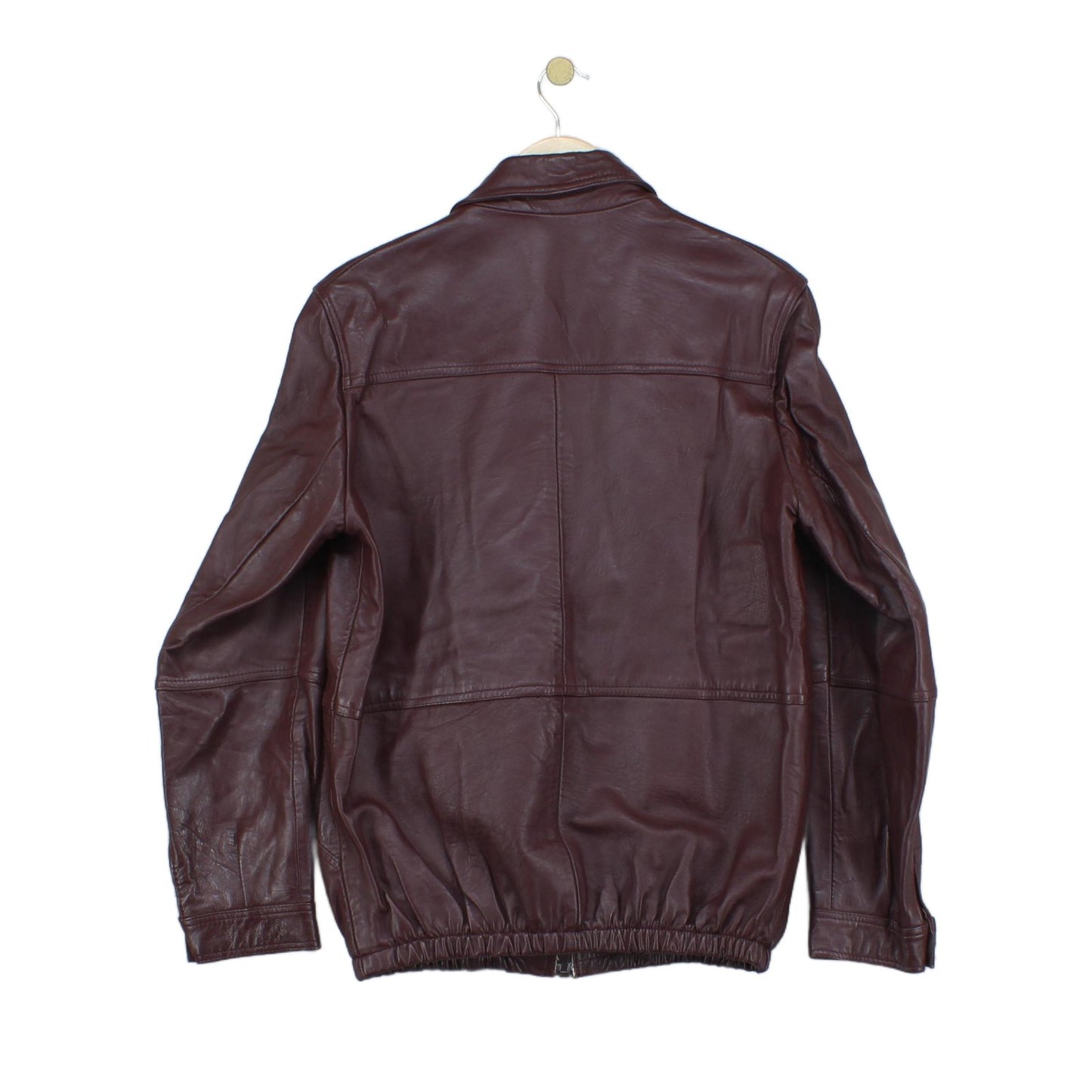 Mens Leather Jacket Full Zip Outerwear