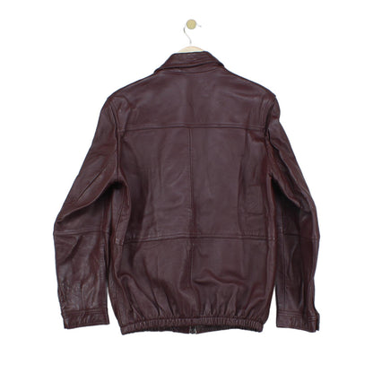 Mens Leather Jacket Full Zip Outerwear
