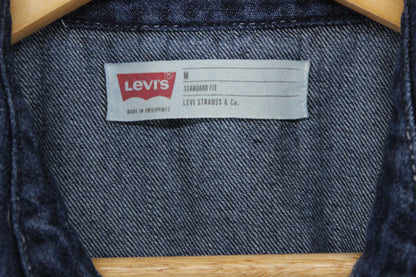 Mens Denim Shirt Long Sleeve Western
