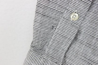 Mens Striped Shirt Slim Fit Button Up Long Sleeve