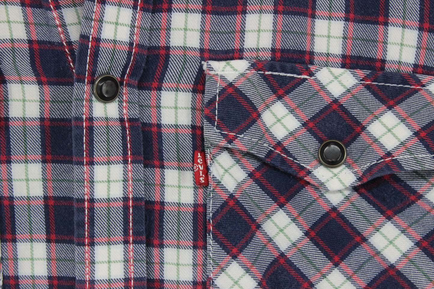 Mens Plaid Shirt Snap Button Up Short Sleeve