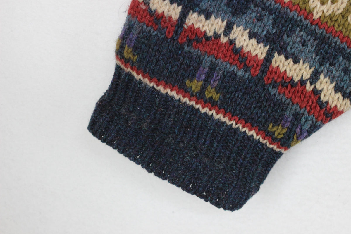 Mens Shetland Wool Jumper Patterned