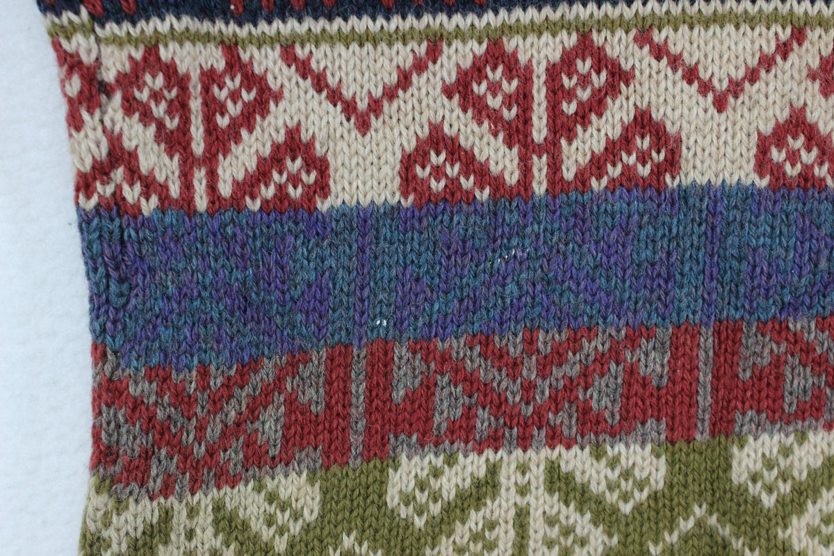 Mens Shetland Wool Jumper Patterned