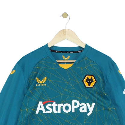 Mens Wolves 2022-23 Football Shirt Away Jersey Long Sleeve