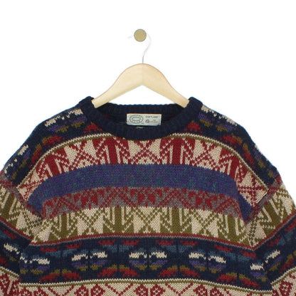 Mens Shetland Wool Jumper Patterned