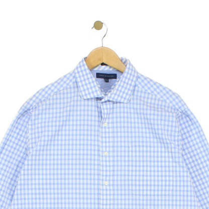 Mens Check Shirt Long Sleeve Button Up