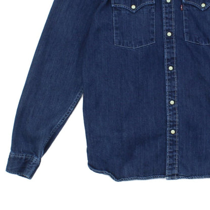 Mens Denim Shirt Long Sleeve Western