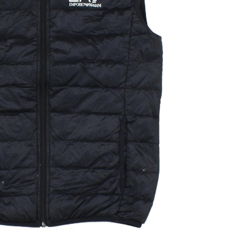 Mens Down Bodywarmer Hooded Quilted Lightweight