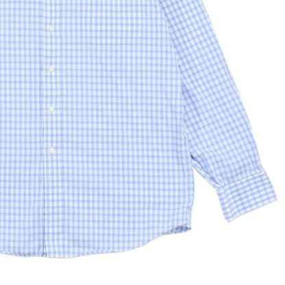 Mens Check Shirt Long Sleeve Button Up