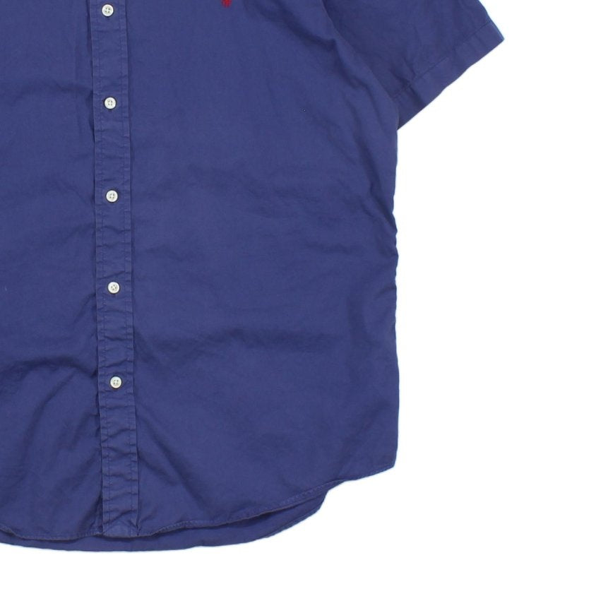 Mens Shirt Button Down Short Sleeve Slim Fit