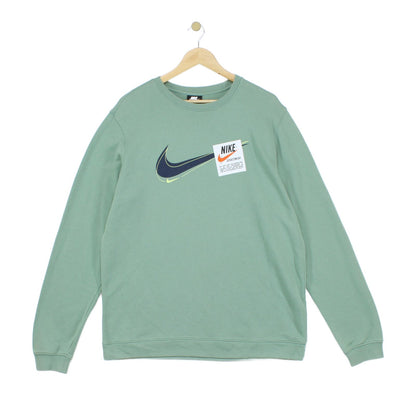 Mens Sweatshirt Athletic Logo Crew Neck