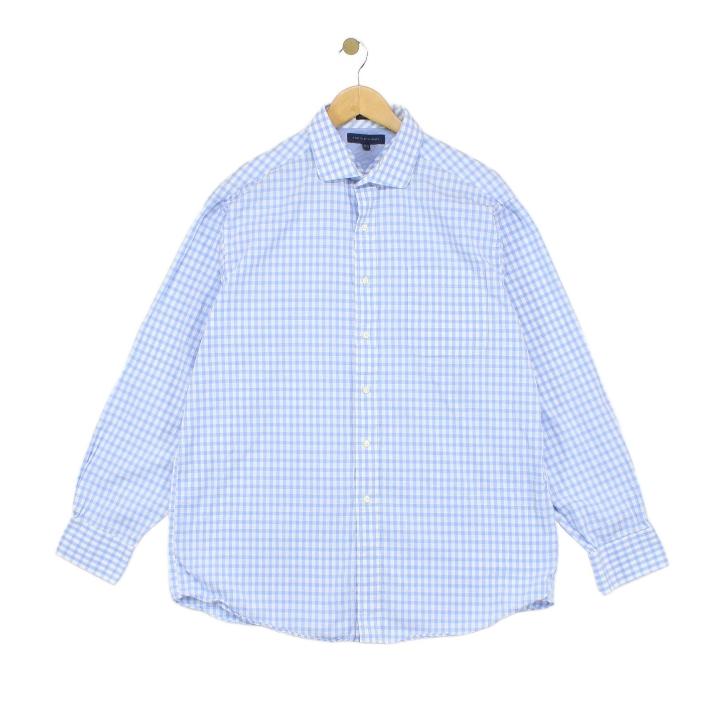 Mens Check Shirt Long Sleeve Button Up