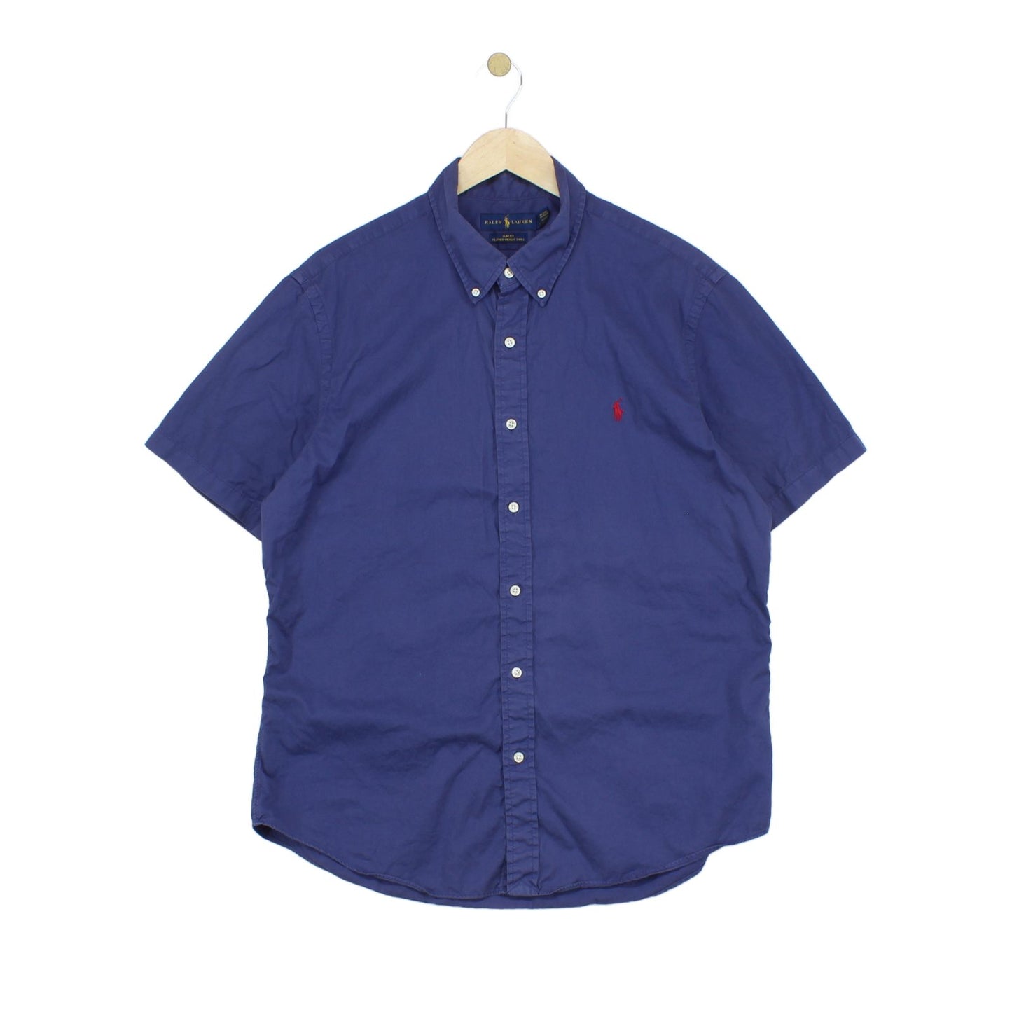 Mens Shirt Button Down Short Sleeve Slim Fit