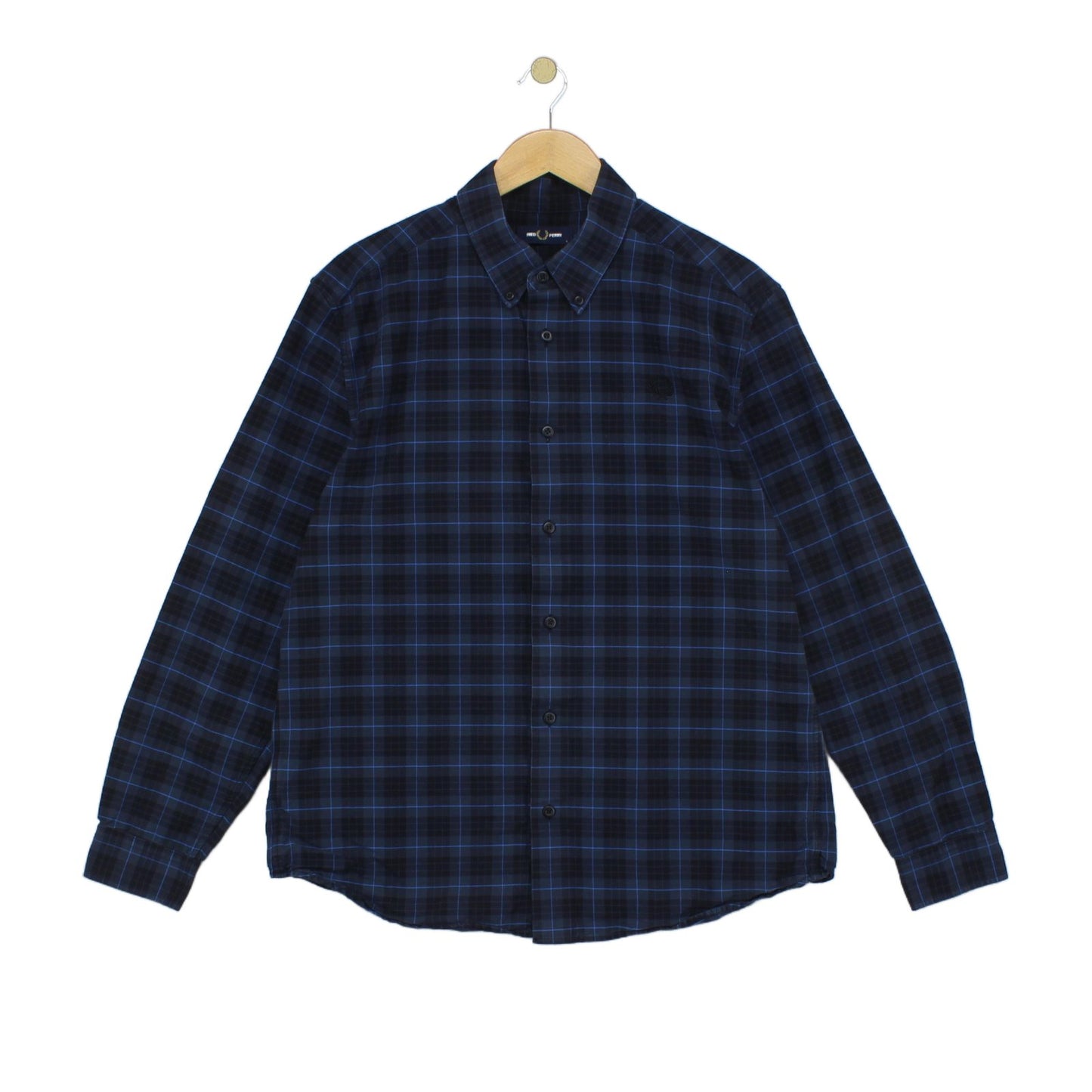 Mens Check Shirt Button Up Long Sleeve