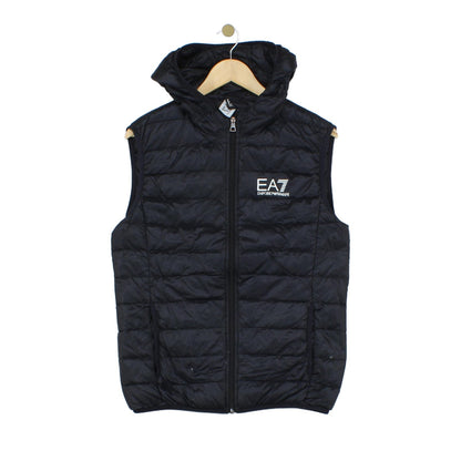 Mens Down Bodywarmer Hooded Quilted Lightweight