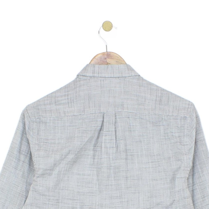 Mens Striped Shirt Slim Fit Button Up Long Sleeve