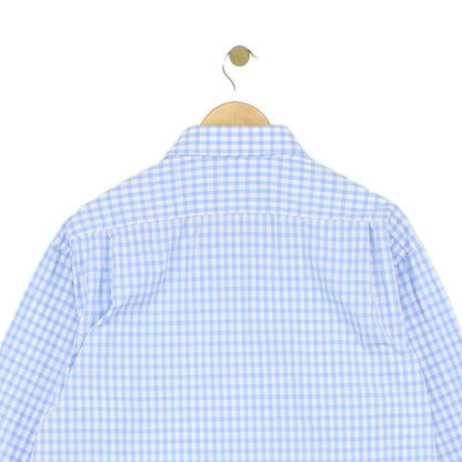 Mens Check Shirt Long Sleeve Button Up
