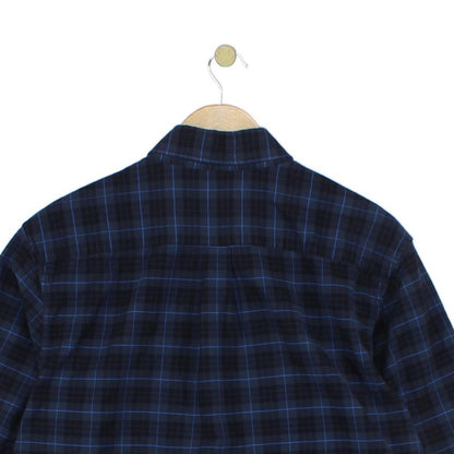 Mens Check Shirt Button Up Long Sleeve