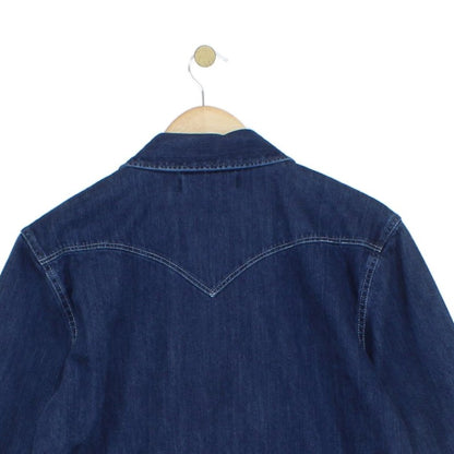 Mens Denim Shirt Long Sleeve Western