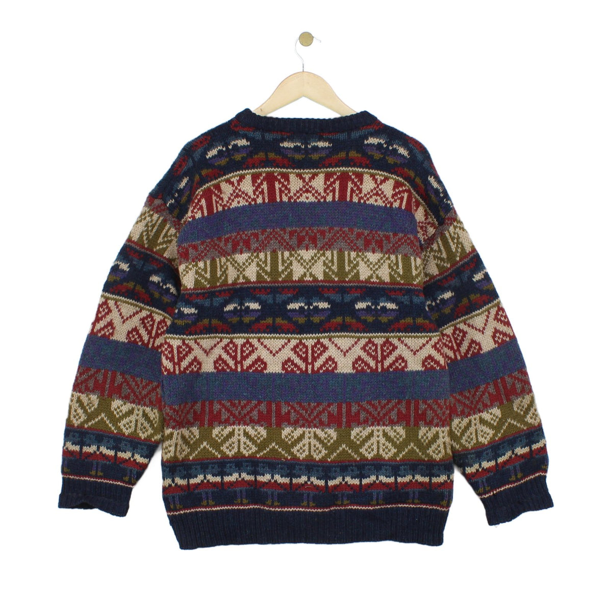 Mens Shetland Wool Jumper Patterned