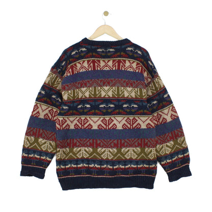 Mens Shetland Wool Jumper Patterned
