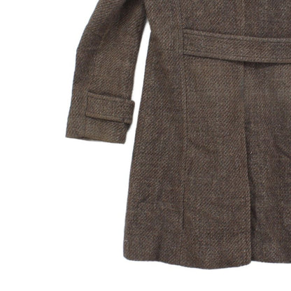 Womens Overcoat Tweed Double Breasted Wool Blend