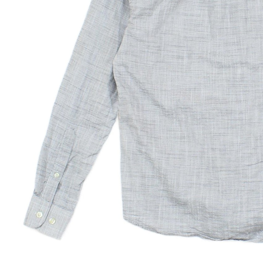 Mens Striped Shirt Slim Fit Button Up Long Sleeve