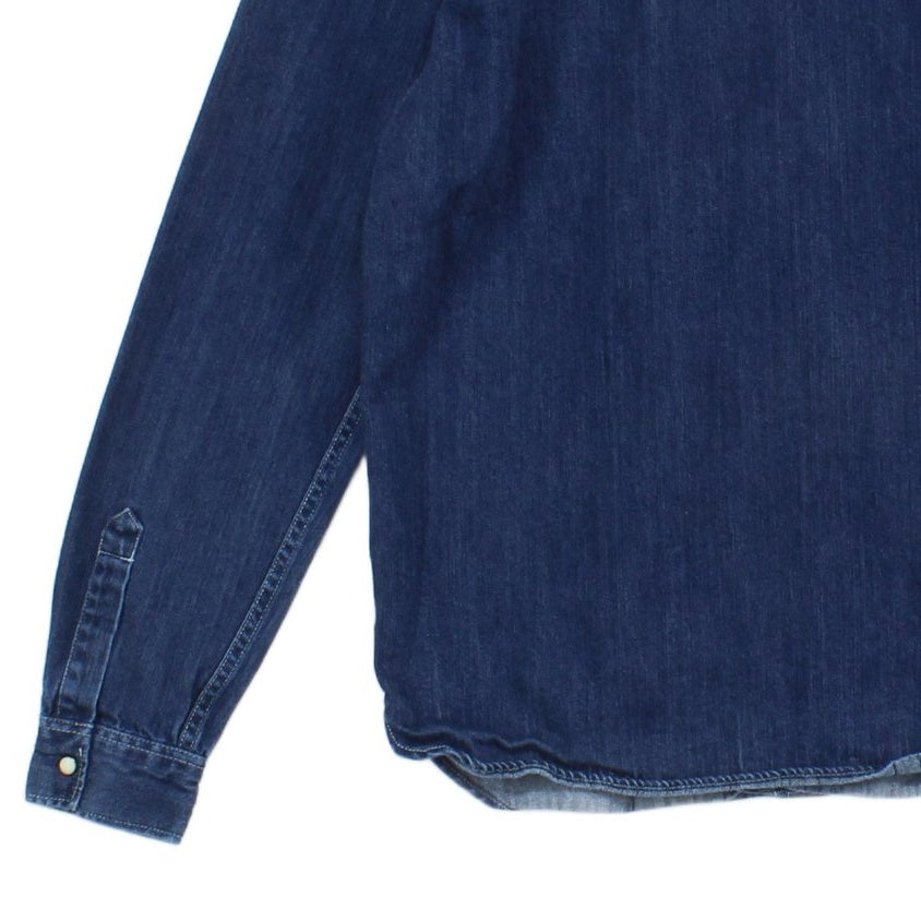 Mens Denim Shirt Long Sleeve Western