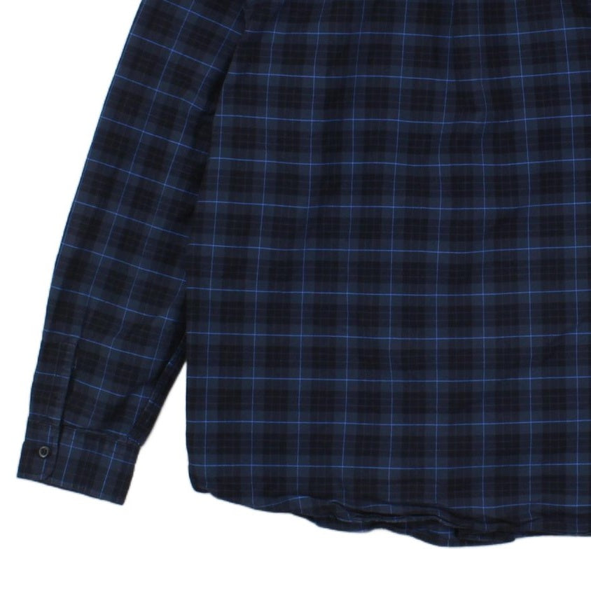 Mens Check Shirt Button Up Long Sleeve