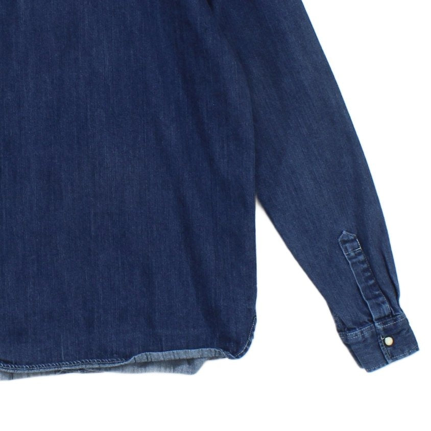 Mens Denim Shirt Long Sleeve Western