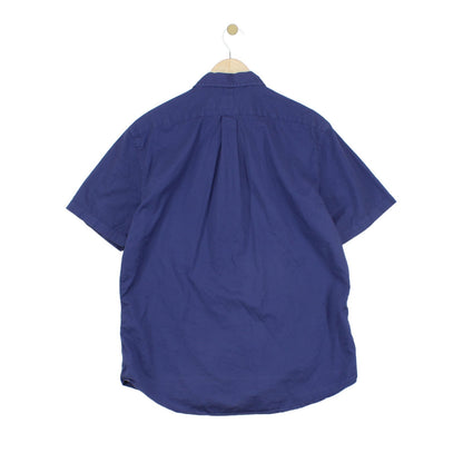 Mens Shirt Button Down Short Sleeve Slim Fit