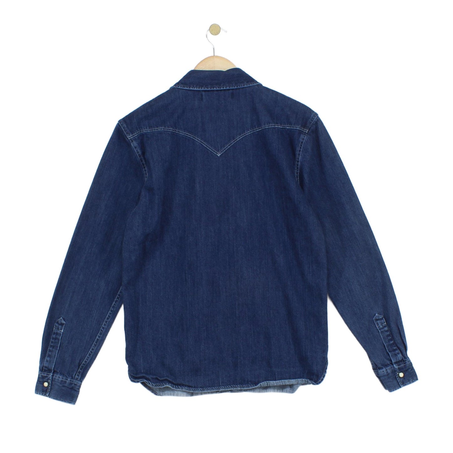Mens Denim Shirt Long Sleeve Western