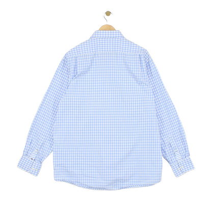 Mens Check Shirt Long Sleeve Button Up