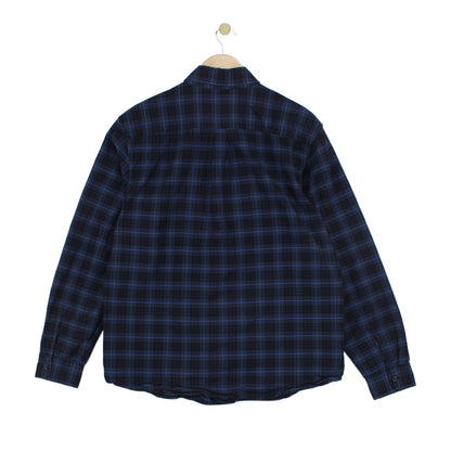Mens Check Shirt Button Up Long Sleeve