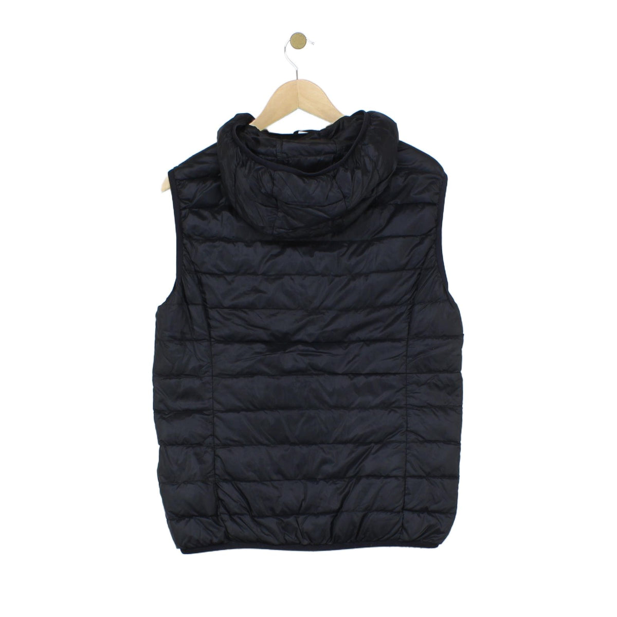 Mens Down Bodywarmer Hooded Quilted Lightweight